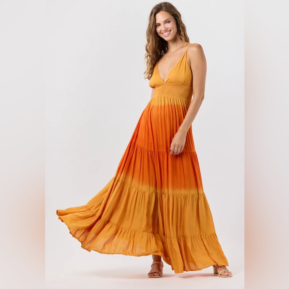NWT - Tiare Hawaii Orange Ombre Maxi Dress